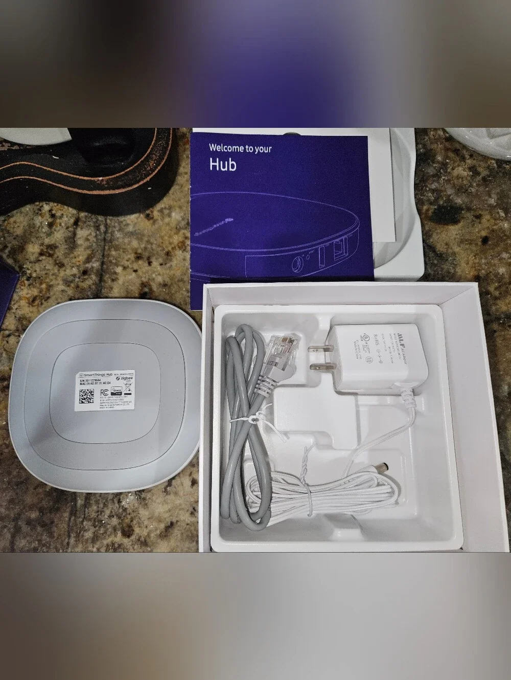 Samsung SmartThings White Hub Wireless Smart Home Gateway New Open Box